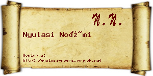 Nyulasi Noémi névjegykártya